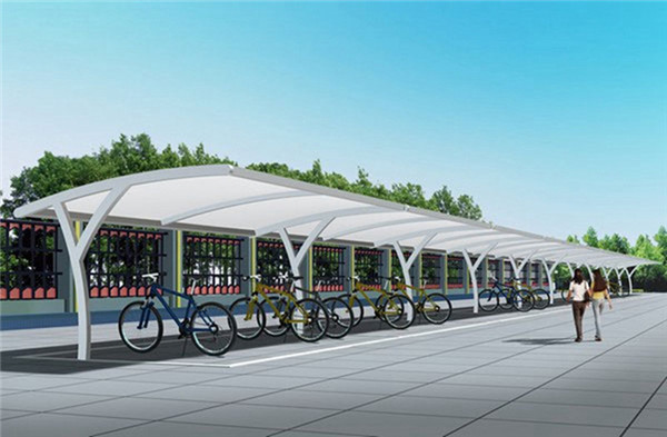 膜结构自行车棚