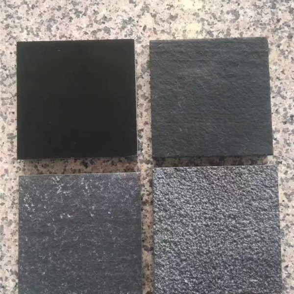 中国黑石材：光面、水洗面、火烧面、荔枝面