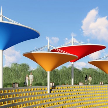 德州公园张拉膜景观