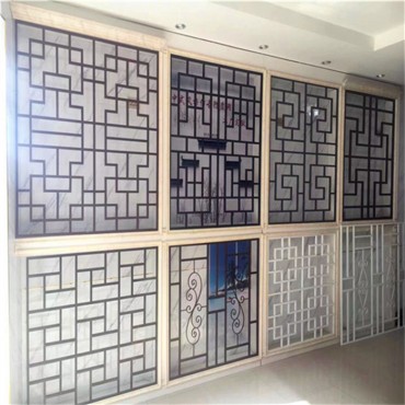 木纹铝窗花